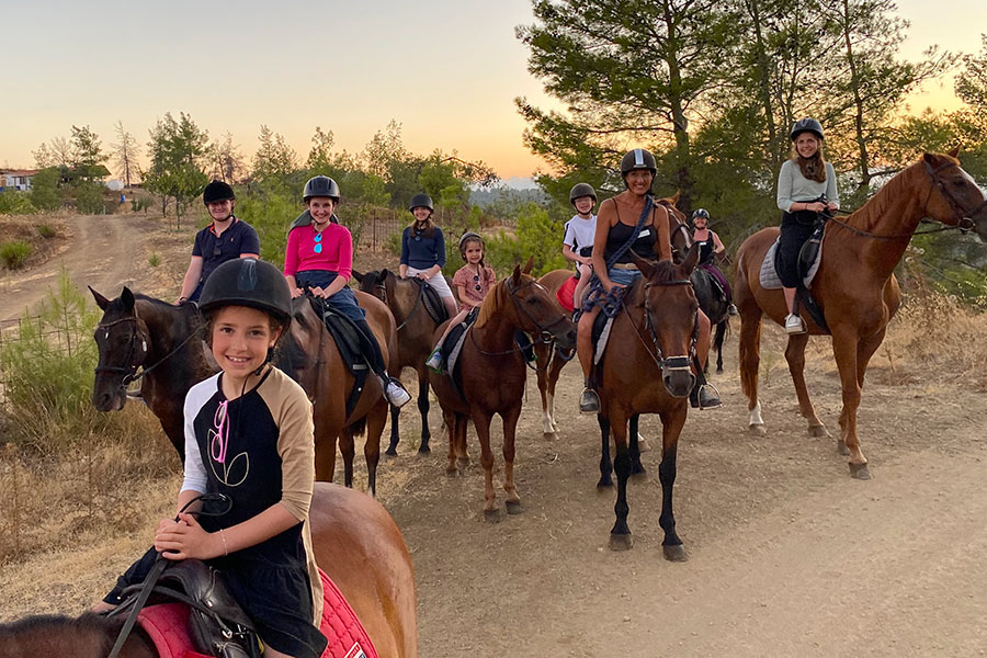 Photo of horse trekking with a group