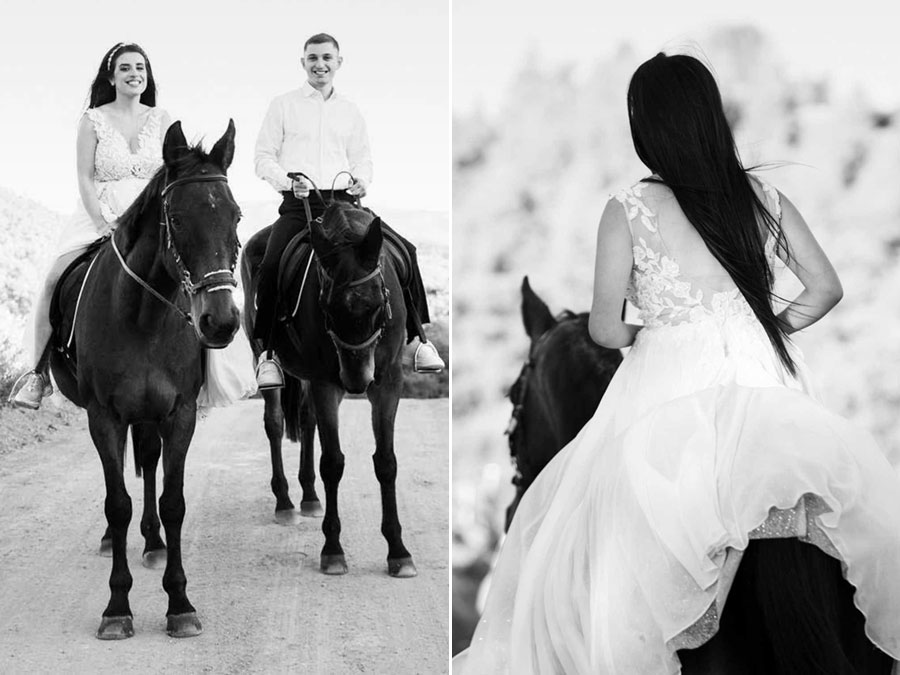 Black and white wedding photography